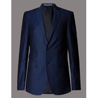 autograph big tall blue tailored fit wool jacket