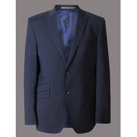 Autograph Navy Tailored Wool Rich Jacket with Lycra