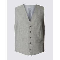Autograph Grey Tailored Fit Wool Waistcoat