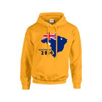 australia 2014 country flag hoody yellow kids