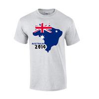 australia 2014 country flag t shirt grey