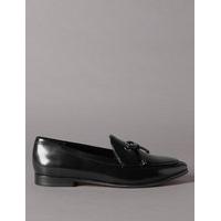 Autograph Leather Block Heel Loafers