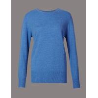 Autograph Pure Cashmere Ribbed Round Neck Jumper