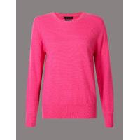 Autograph Pure Cashmere Ribbed Round Neck Jumper