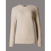 Autograph Pure Cashmere Ribbed Round Neck Jumper