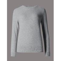 Autograph Pure Cashmere Ribbed Round Neck Jumper