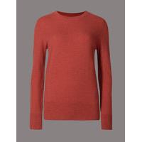 Autograph Pure Cashmere Ribbed Round Neck Jumper