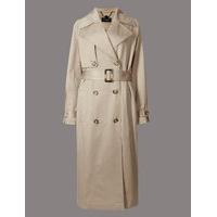 autograph cotton blend trench coat with stormwear