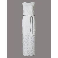 Autograph Lace Split Back Maxi Dress with Belt