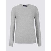 Autograph Pure Cashmere Ribbed Round Neck Jumper