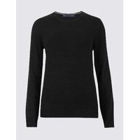 Autograph Pure Cashmere Ribbed Round Neck Jumper