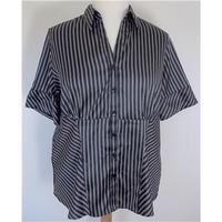 Autograph Essentials Size 20 Black and White Striped Blouse