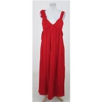 autograph ms size 12 red silk evening gown