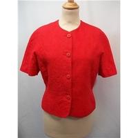austin reed red short sleeve jacket size 10 austin reed size 10 red sm ...