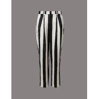 Autograph Striped Cropped Tapered Leg Trousers