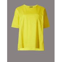 Autograph Pure Cotton Dipped Hem Half Sleeve T-Shirt