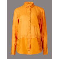 autograph ramie silk long sleeve shirt