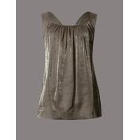 Autograph Pleated Square Neck Vest Top