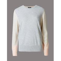 Autograph Pure Cashmere Colour Block Jumper