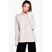 Aurelia Tie Neck Sweatshirt - grey marl