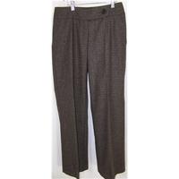 Autograph (M&S) - size 8 Brown - Wool mix Trousers