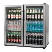 autonumis popular double hinged door 3ft back bar cooler stst a21545