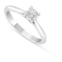 Aurora 18ct white gold 0.40 carat diamond solitaire ring