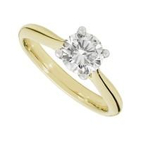 Aurora 18ct gold 1.00 carat round diamond solitaire ring