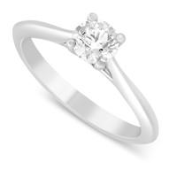 Aurora platinum 0.50 carat diamond solitaire ring