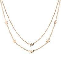 August Woods Rose Gold Layered Star Necklace