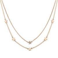 august woods rose gold layered star necklace