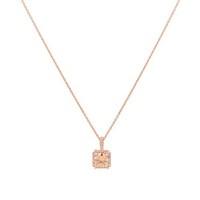 august woods square cut champagne crystal necklace