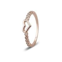 August Woods Rose Gold Crystal Heart Ring