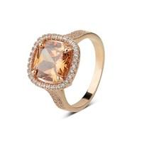 August Woods Rose Gold Champagne Crystal Ring