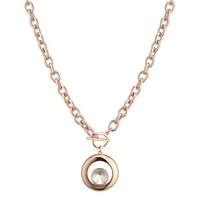 august woods rose gold crystal round pendant necklace