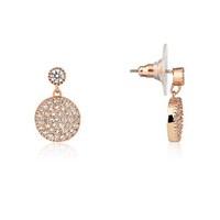 august woods rose gold embellished disc earrings