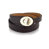 august woods outlet black tan leather bracelet