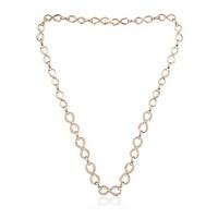 August Woods Rose Gold Peach Crystal Necklace