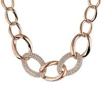 August Woods Rose Gold Crystal Chain Link Necklace