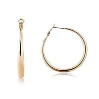 August Woods Rose Gold Distressed Hoop Earrings