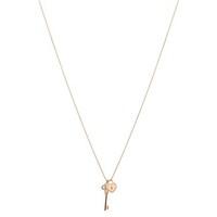 august woods rose gold lock and key necklace