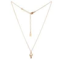 August Woods Rose Gold Eternity Double Ring Necklace