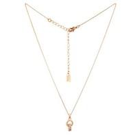 august woods rose gold eternity double ring necklace