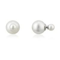 August Woods Outlet Faux Pearl Front & Back Earrings