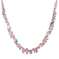 August Woods Rose Gold Geometric Squares Necklace