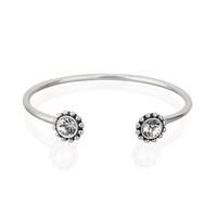 August Woods Silver Crystal Torque Bangle