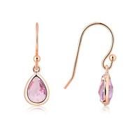 August Woods Rose Gold February Earrings