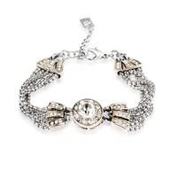 August Woods Society Crystal Pendant Chain Bracelet