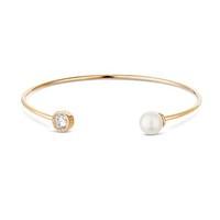 August Woods Rose Gold Pearl Torque Bangle