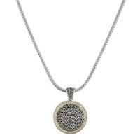 August Woods Society Pave Border Necklace